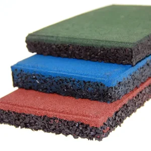 Anti Slip Outdoor Rubber Flooring Tiles Non Toxic Dog Bone Playground Pavers Protective Rubber Floor Tiles