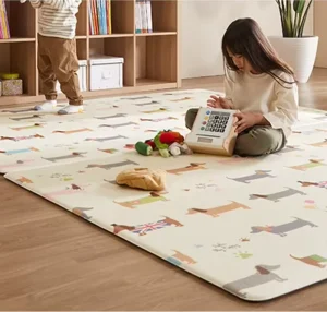 Anti-Slip PVC Cushioned Crawling Mat for Infants Floor Mat Baby Play Mat for Living Room and Home Use