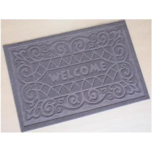 Anti-Slip Rubber-Backed Embossed Polyester Floor Mat