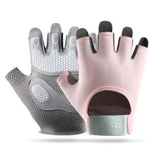 Anti-Slip Shock-Absorbing Half-Finger Workout Gloves for Cycling and Barbell Training