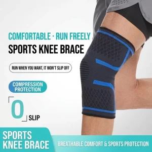 Anti-Slip Warm Compression Knee Support Pad for Basketball, Spandex/Nylon, Unisex