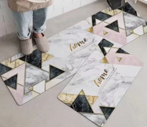 Anti-Slip Waterproof Crystal Velvet Foldable Kitchen Mat