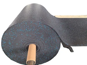Anti Slip Waterproof Gym Roll Flooring 3-12mm Thick EPDM Color Flecks Rubber Customizable Cutting Service