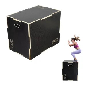 Anti-Slip Wooden Plyometric Jump Box for Fitness Exercise