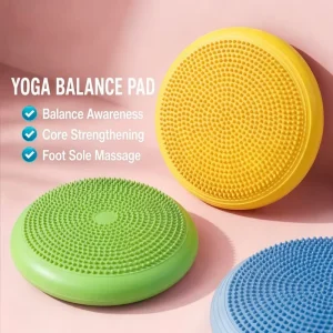 Anti Slip Yoga Balance Pad Inflatable Wobble Cushion Massage Stability Disc for Yoga Core Training Fitness Custom Logo OEM