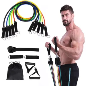Anti-Snap Resistance Band Pull Rope Expander Tube Set, 5 lb Band