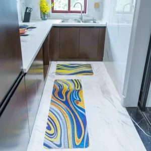 Anti-slip kitchen mat with TPR backing
