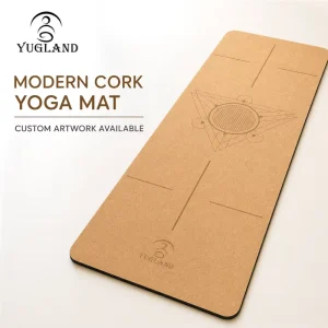 Antimicrobial Cork Yoga Mat Dual Layer Non-Slip Exercise Pad for Pilates Home Gym Workout