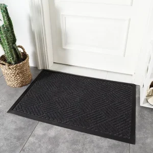Antislip Polyester Modern Washable Waterproof Rubber Backed Door Mats for Outdoor & Indoor Use