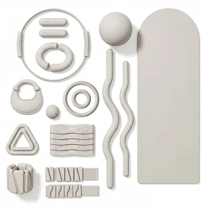 Antislip Silicone Yoga Workout Kit Training Set for Gym and Home Fitness