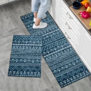 Apartment Renovation Solution Anti Fatigue Crystal Velvet Mat Easy Wipe Texture PET Friendly High Quality for Modern Kitchen