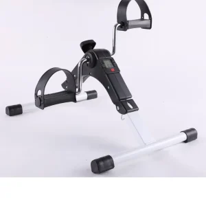Arm and Leg Pedal Exerciser with LCD Display and Adjustable Resistance, Mini Metal Exercise Bike