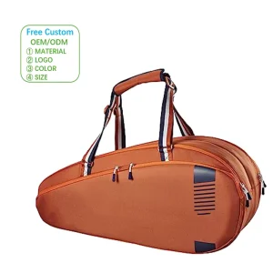 Athletic 6 Racquet Polyester Tennis Pickleball Bag Padded Waterproof Lightweight Durable Anti Theft Separated Shoe Fashion