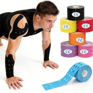 Athletic Elastic Kinesiology Tape 5cm Breathable Latex-Free for Ankle Wrists and Knees