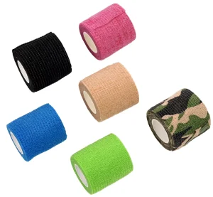 Athletic Sports Self-Adhesive Bandage Wrap Breathable Waterproof Elastic Non-Woven Multi-Colors 2″ x 5 Yards CE Bandage