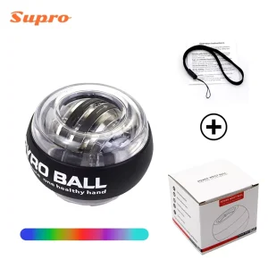 Auto Start Gyro Wrist Ball Mechanical Power Wrist Trainer LED Light Forearm Grip Strength Training Fitness Power Ball