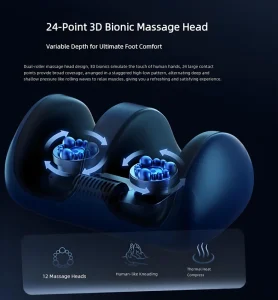 Automatic Foot and Calf Massager with Heat and Kneading Adjustable Intensity for Muscle Relaxation and Fatigue Relief
