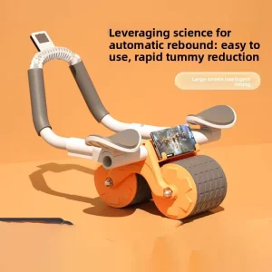 Automatic Recoil Non-Slip Abdominal Wheel for Home Core Training