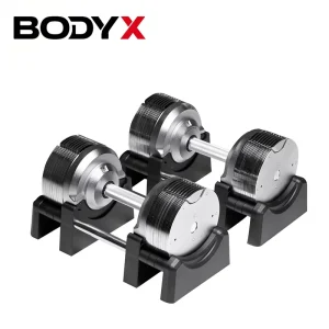 BEAD010 Chromed Adjustable Dumbbells 4-32.5kg Pair