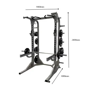 BH1061 Commercial Adjustable Power Rack Squat Rack with Stainless Steel Construction and 195 kg Weight Stack