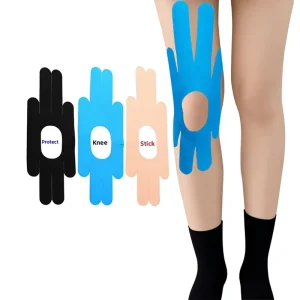 BK-036 Cotton Elastic Pre-Cut Knee Brace Bandage Tape, 30 x 10.5 cm, for Knee Support and Protection
