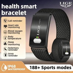BWES02 2-Band Health Smart Bracelet LED Screen Temperature Monitor Wearable Activity Fitness Tracker Band iOS Android