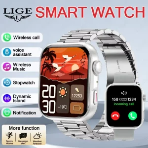 BWK10 (2 Straps) Smart Watch Unisex Answer Calls Heart Rate & SpO2 Monitor Sleep Fitness Tracker IP67 Waterproof IOS Android