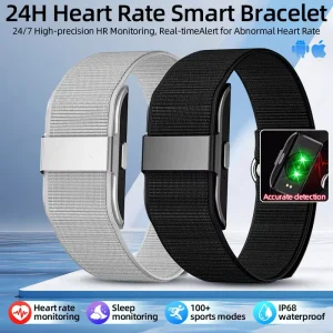 BWS01 Smart Bracelet with 2 Bands Fitness Tracker for Men and Women 24H Heart Rate SpO2 15-Day Battery Android iOS