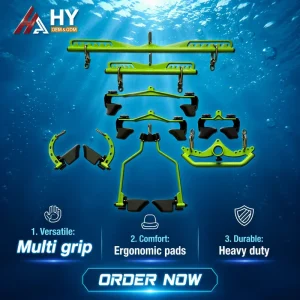Back Strength Training Handle 5PCS Set MAG Grips Lat Pulldown Bars Cable Machine Attachment Rowing T-Bar V-Bar
