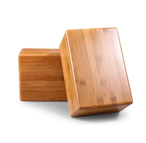 Bamboo Yoga Block Set of 2 for Handstand Support and Deepening Poses