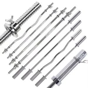 Barbell Rod Set for Power Training Home Gym Chrome Weightlifting Bars