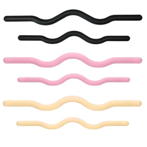 Barbell Straight Bar, Cast Iron, Silicone, Anti-Slip, Home Gym Strength Training