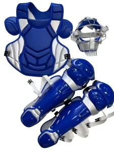 Baseball Catcher Equipment Set with Mask, Chest Protector, and Leg Guards, PU Leather