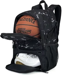 Basketball Backpack with Ball and Shoe Compartments for Volleyball and Football, Large Capacity Sports Training Equipment