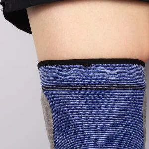 Basketball Fitness Running Cycling Patellar Knee Pad Spring Support Thermal Protection Knitted Silicone Breathable