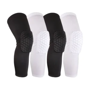 Basketball Knee Pads Breathable Hexagon Protective Gear with Elastic Support