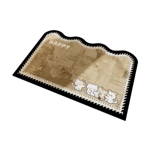 Bathroom Non-Slip Diatom Mud Floor Mat Water-Absorbent Soft Thickened Quick-Drying Rug for Toilet Doorway Washstand