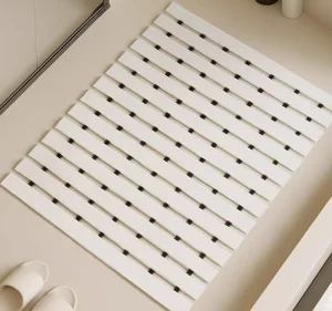 Bathroom Non-Slip Water Barrier Mat for Shower Room Anti-Fall Carpet Hotel Bathtub Toilet Entrance TPE+PVC