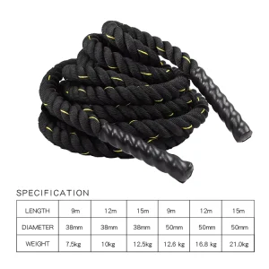 Battle Exercise Training Rope 30, 40, or 50 Foot Lengths, 1.5 or 2 Inch Widths