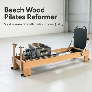 Beech Wood Pilates Reformer Commercial-Grade Pilates Reformer Machine for Pilates and Yoga Workouts