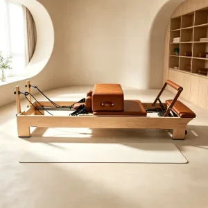 Beech Wood Pilates Reformer W15B for Yoga Studio and Fitness Room
