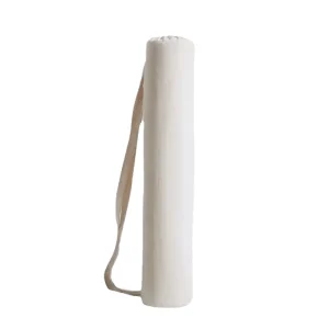 Beige Nude Organic Cotton Yoga Mat Bag, 73/85/90 cm, for Mat Storage