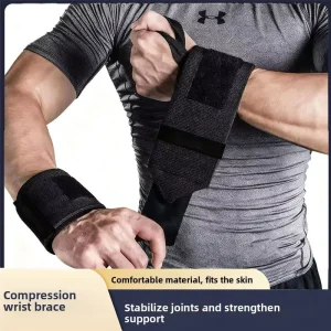 Bench Press Deadlift Wrist Guard Widened Elastic Anti Sprain Compression Support Unisex Weightlifting Exercise Protection
