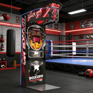 Big Punch Heavy-Duty Metal Arcade Boxing Machine with Bill Acceptor and Coin Operation