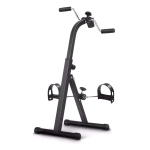 Bike-Style Foot Pedal Exerciser with Handle and Steel Tube Stepper