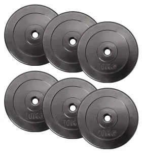 Black 45-Pound Bumper Plate Durable Single-Piece Design for Home Use