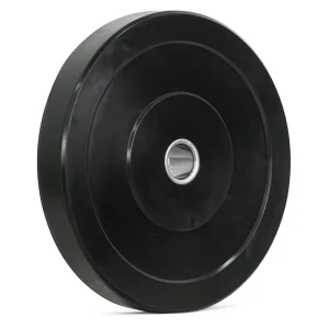 Black 45-Pound Bumper Plate Durable Single-Piece Design for Home Use
