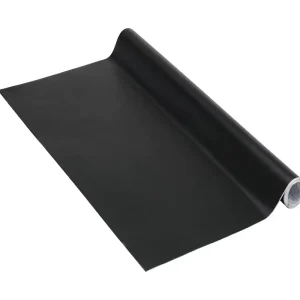 Black Adhesive Furniture Film 45×200 cm Vinyl Polychloride 160 Micron Roll Decorative Sticker for Cabinet Table Kitchen
