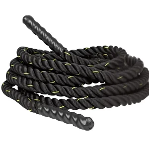 Black Battle Rope 9 m 38 mm 6.8 kg for Gym Workout