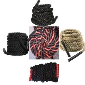 Black Battle Rope for Gym Training